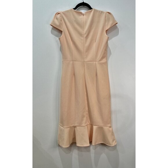 NWT Sage Size 6 Asymmetrical Short Sleeve Bodycon Ruffled Dress MSRP $90 - Picture 9 of 12